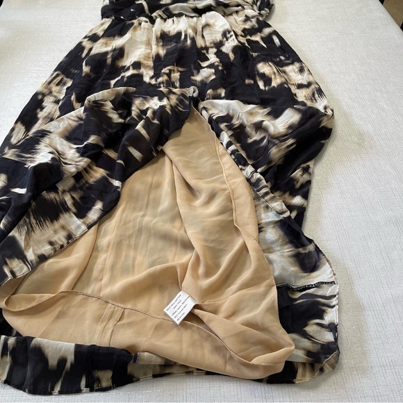 SUZI CHIN FOR MAGGY BOUTIQUE ASYMMETRICAL MAXI DRESS Cotton Silk Blend SIZE 14 - Picture 12 of 13